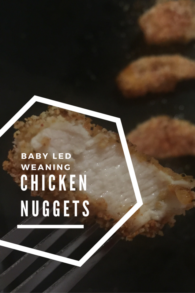 Easy to follow recipe for baby led weaning chicken nuggets, using ingredients you will find in your store cupboard, a healthy alternative to freezer food