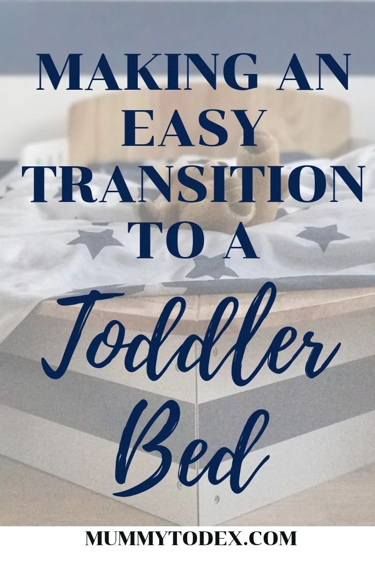 transitioning to a toddler bed pinterest image