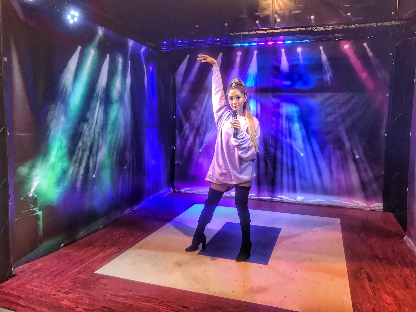 A wax figure of Ariana Grande in Madame Tussauds Blackpool