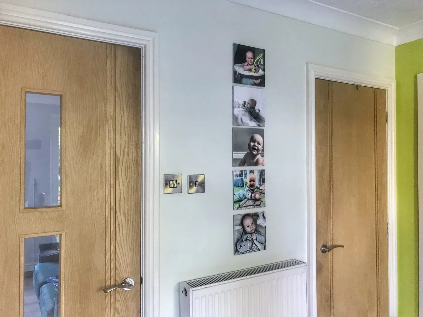 MixPix tiles featuring Felix on the kitchen wall in a column