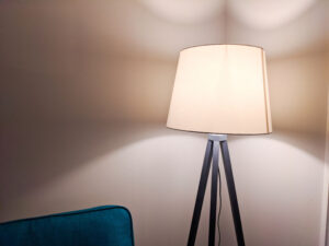 Our tripod light in the lounge