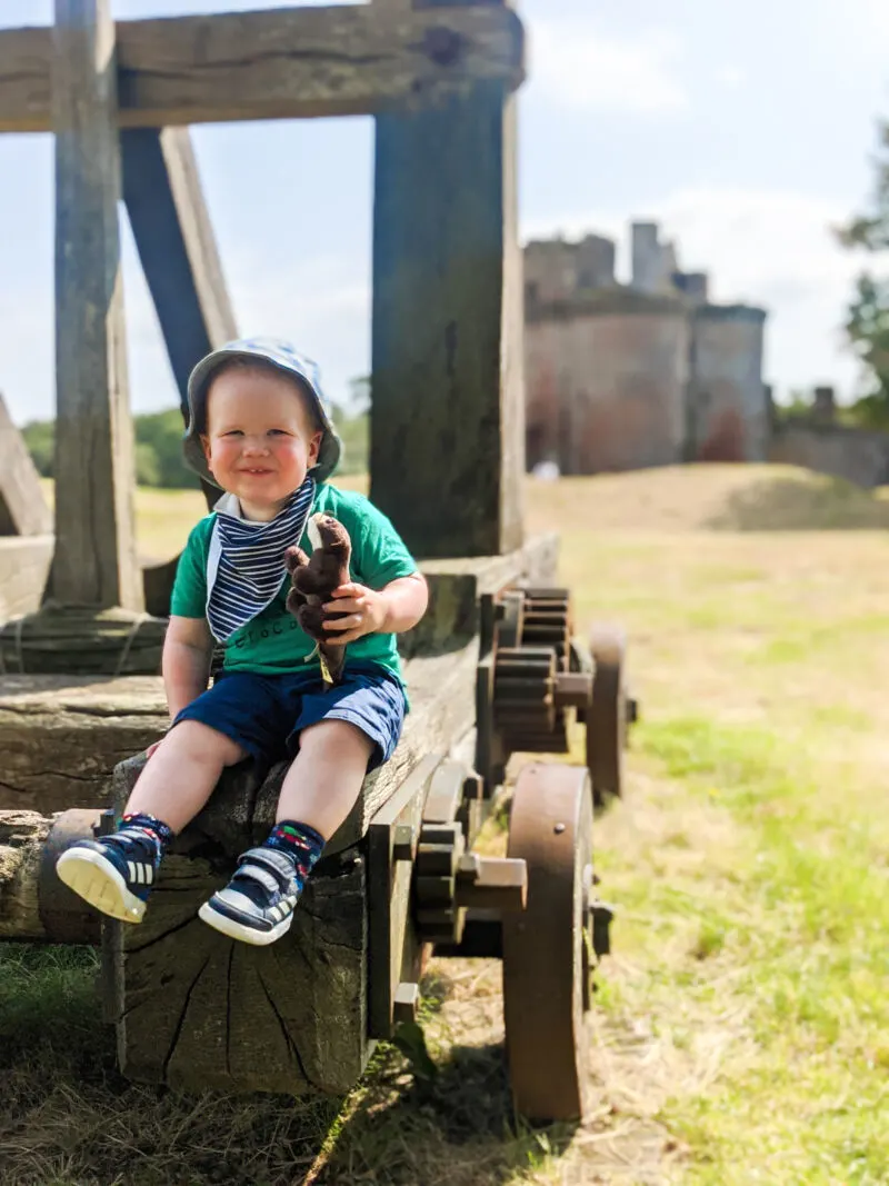 Felix at Caerlaverock castle during leap 10