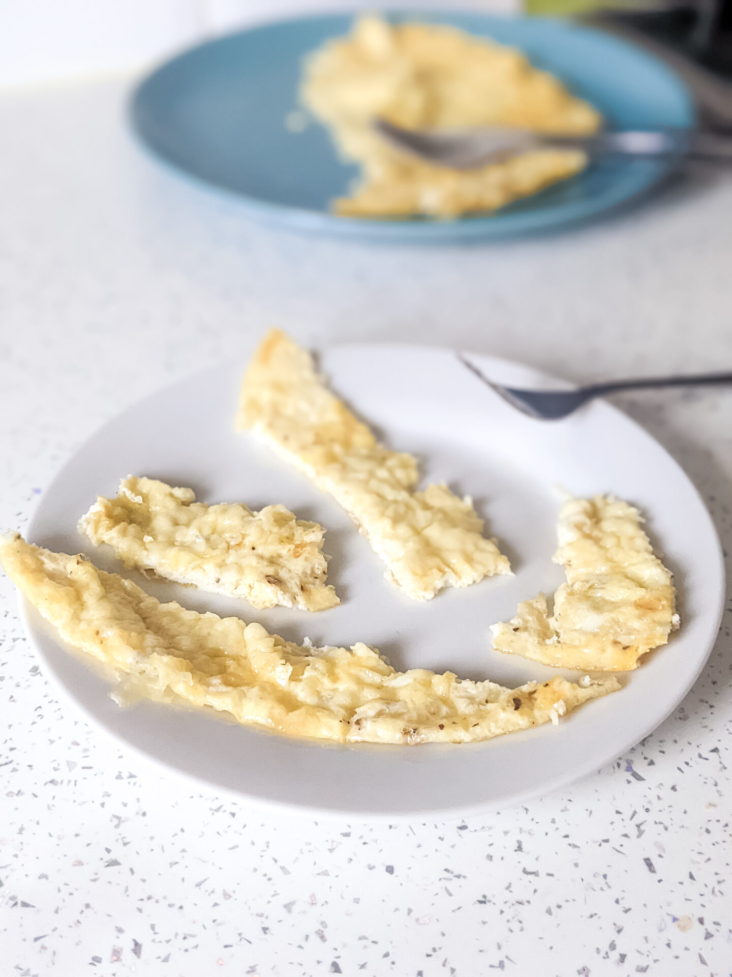 omelette for babies on a plate ready to give