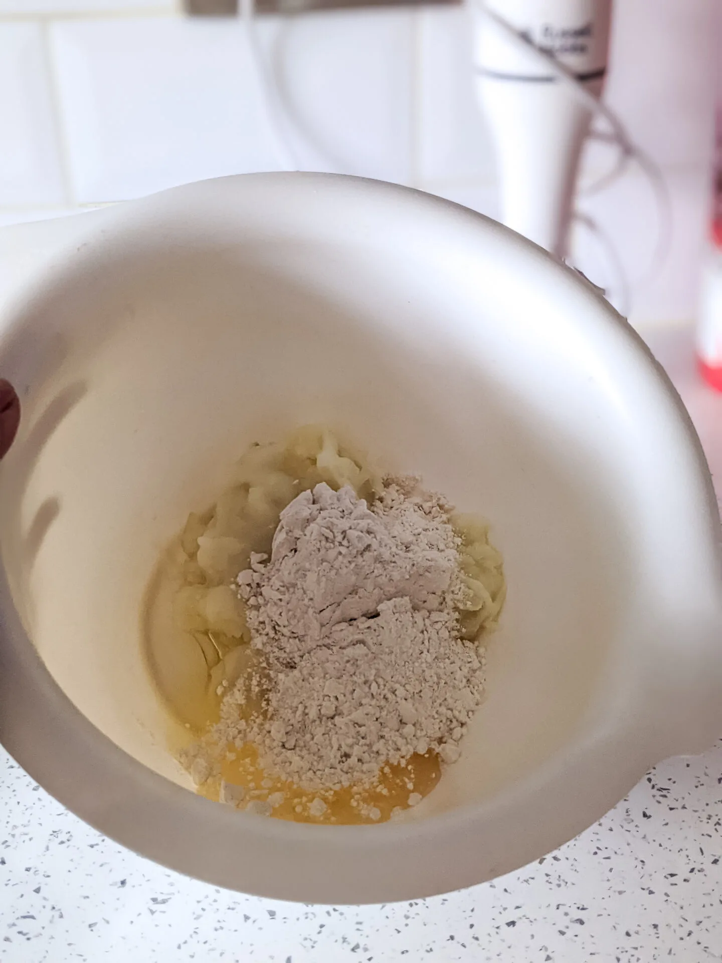 potato fritter batter ready to be combined