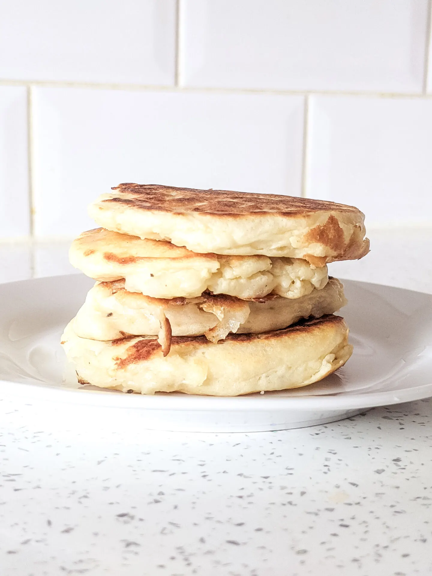 potato fritters for babies stacked