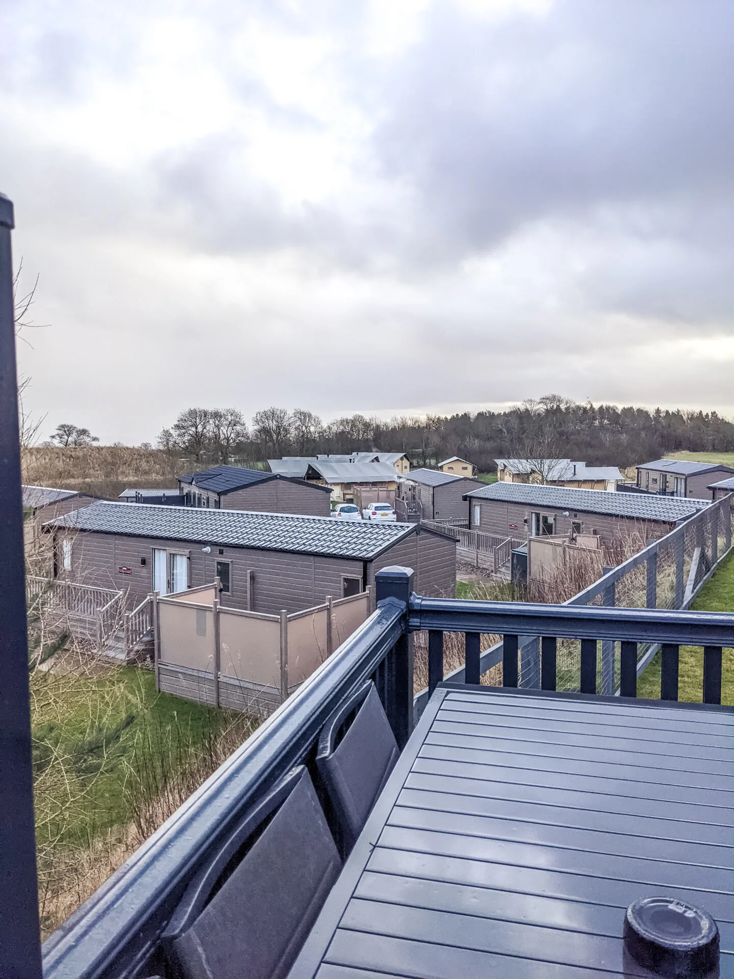 the view of ullswater heights holiday park from our deck