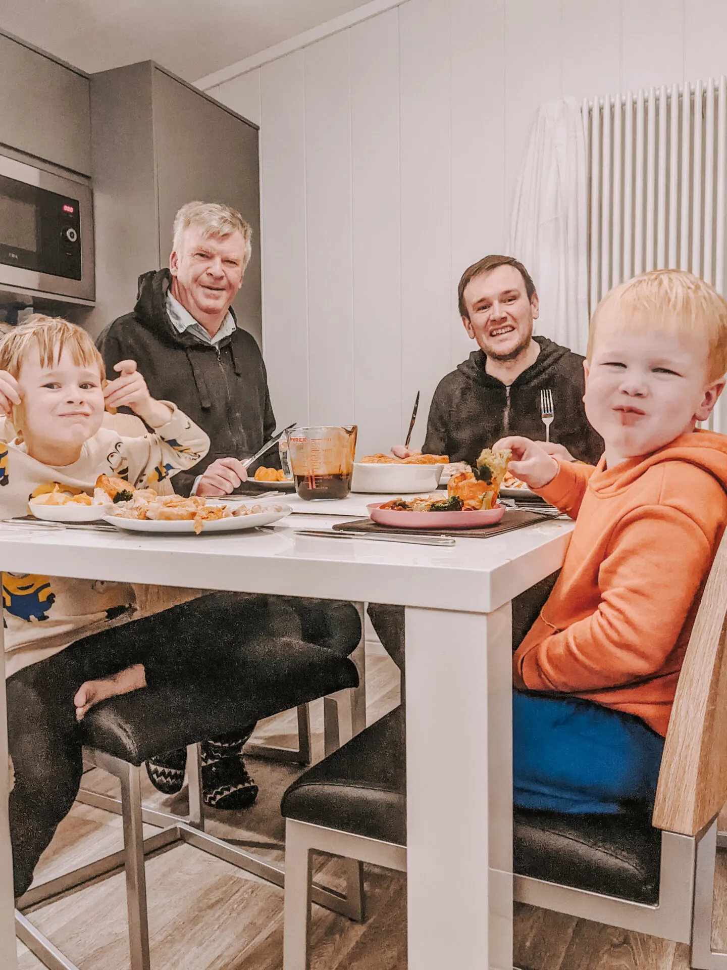 all of us enjoying a sunday roast at ullswater heights holiday park