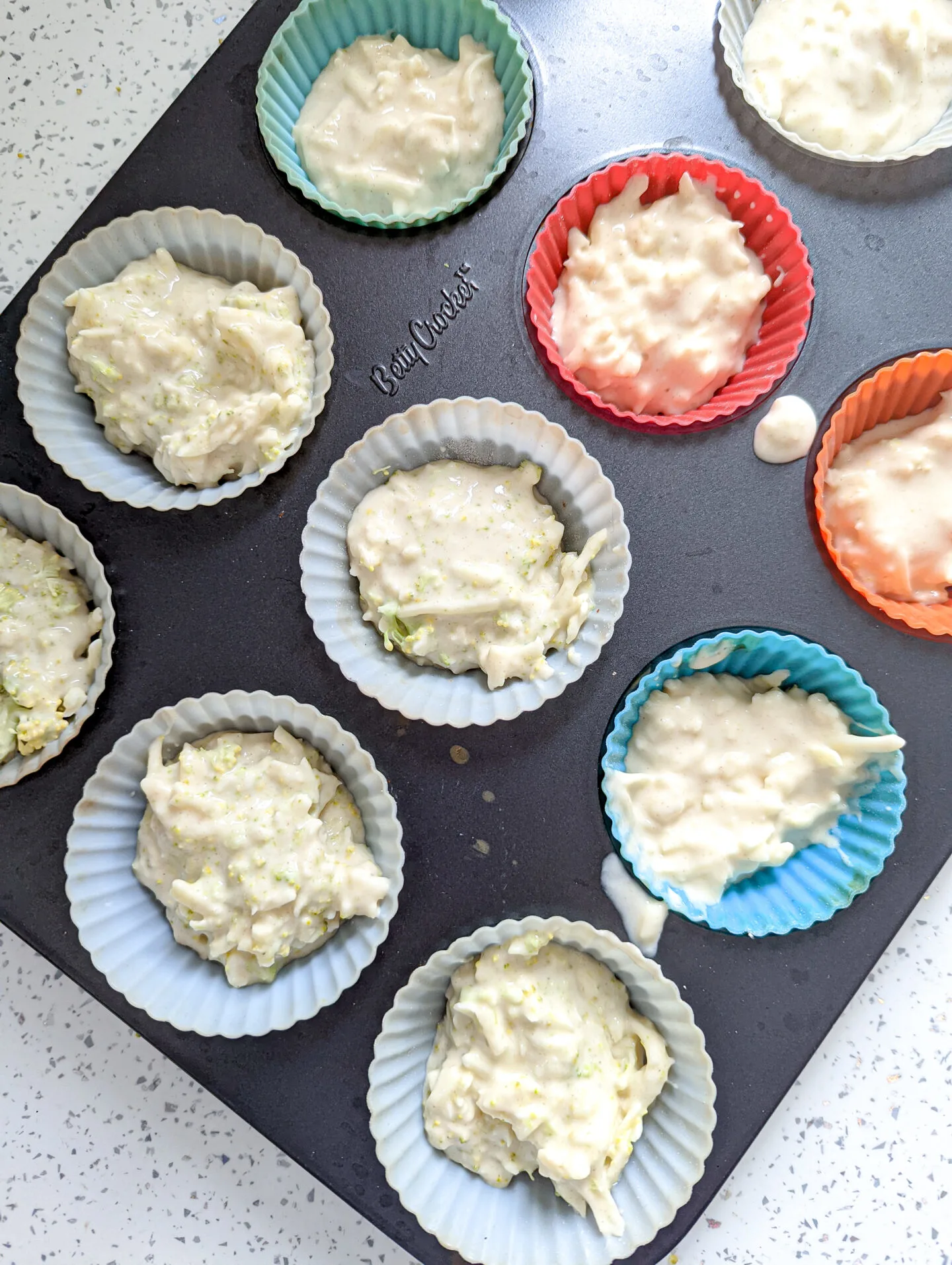 cheese muffins for babies ready to go in the oven