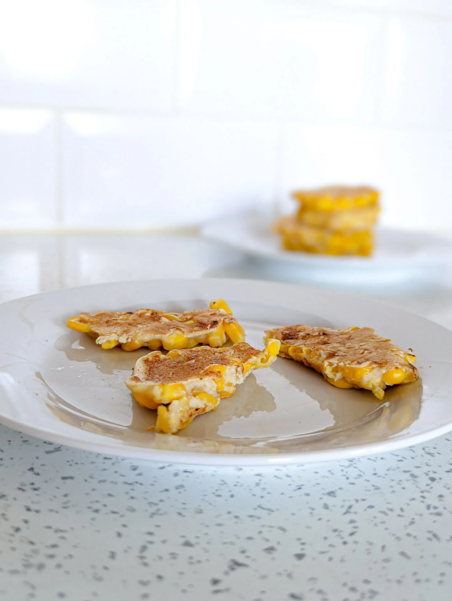 sweetcorn fritters baby led weaning cut into strips