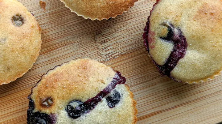 blueberry muffins for babies on a tray
