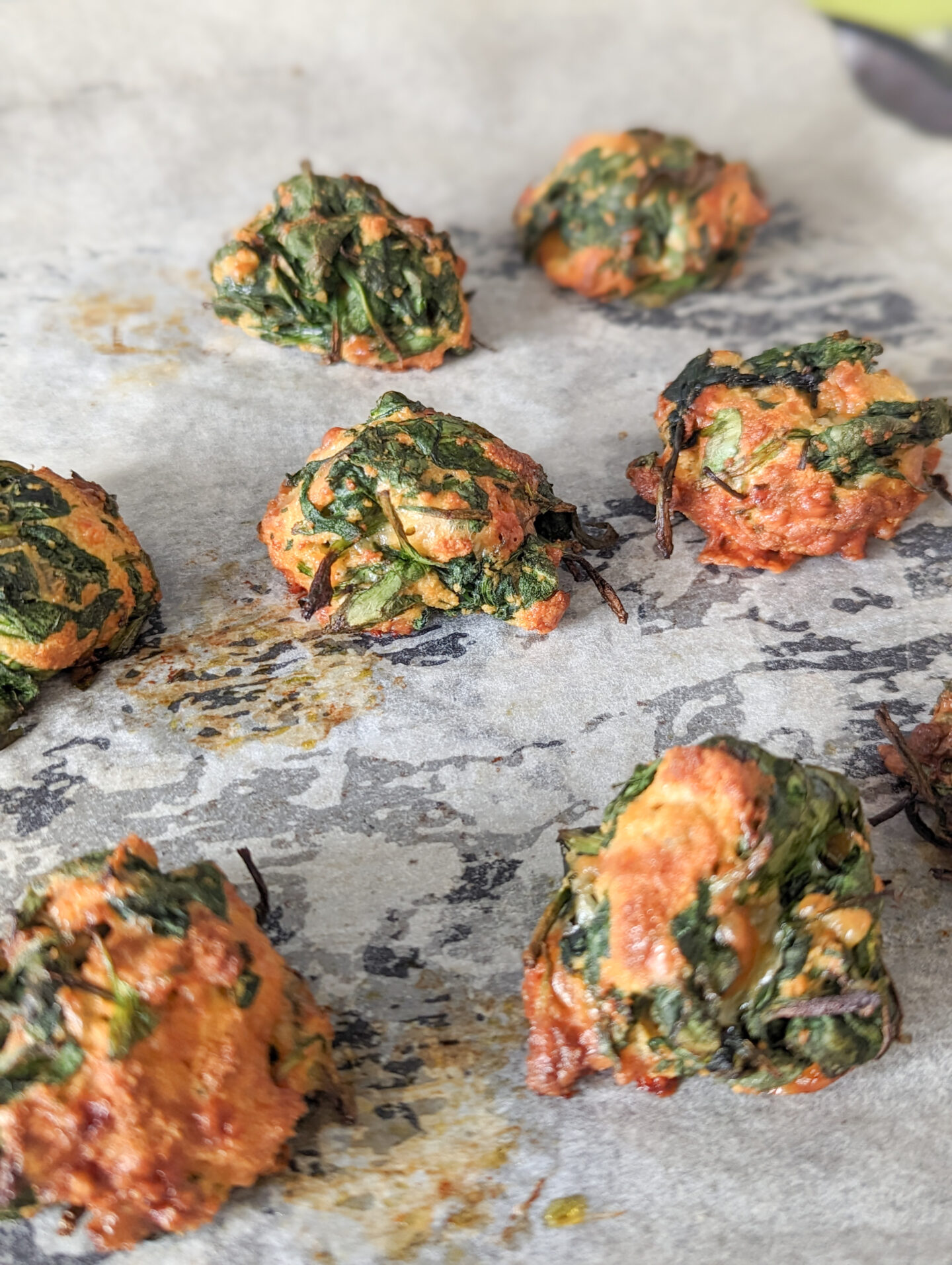 cooked spinach bites for baby