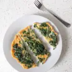 spinach omelette for baby cut into strips