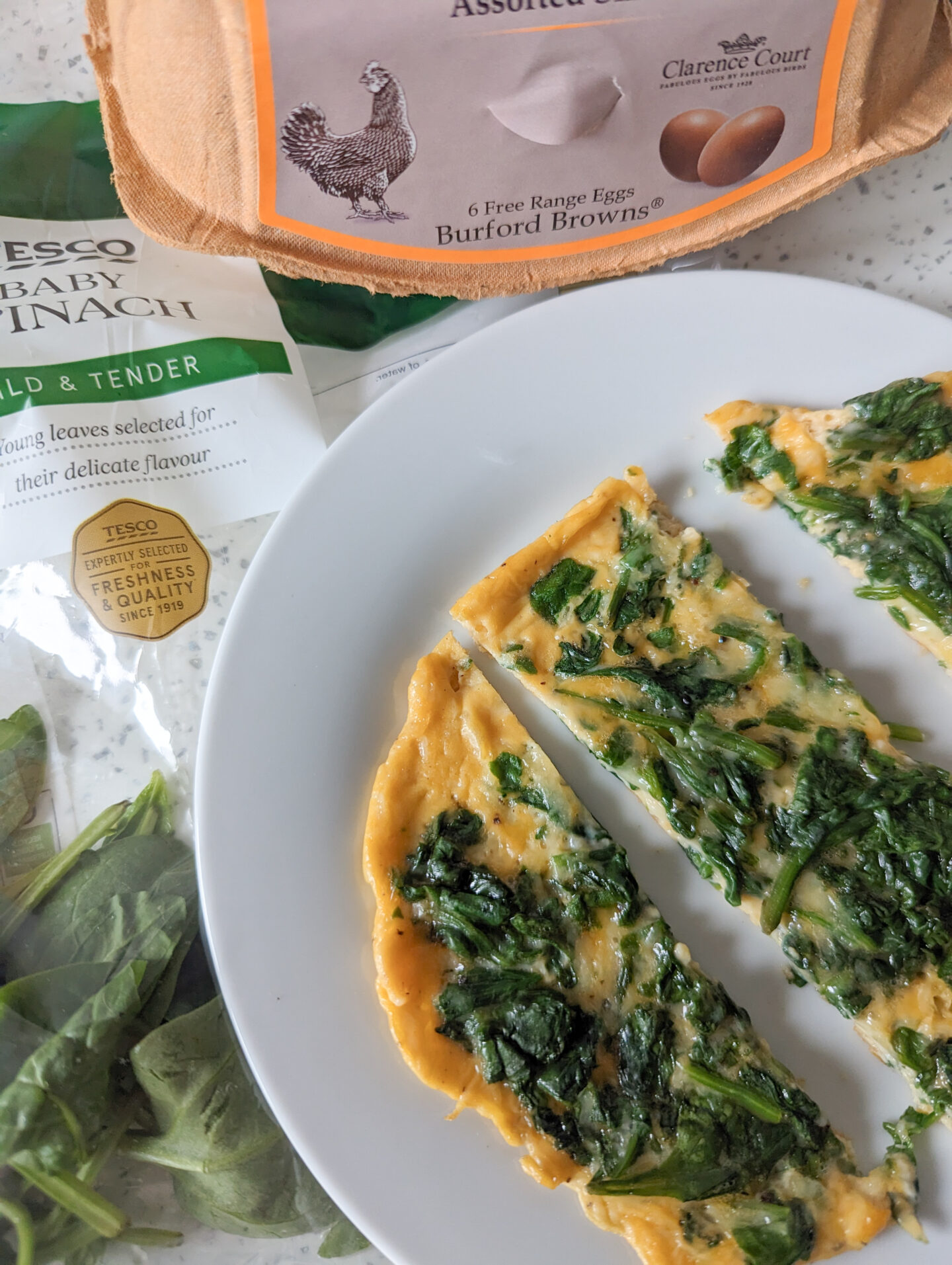 spinach omelette for baby cut into strips